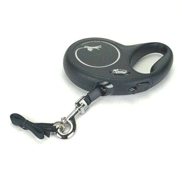 FLEXI CLASSIC TAPE RETRACTABLE DOG LEASH, LARGE BLACK 26' - Picture 1 of 4